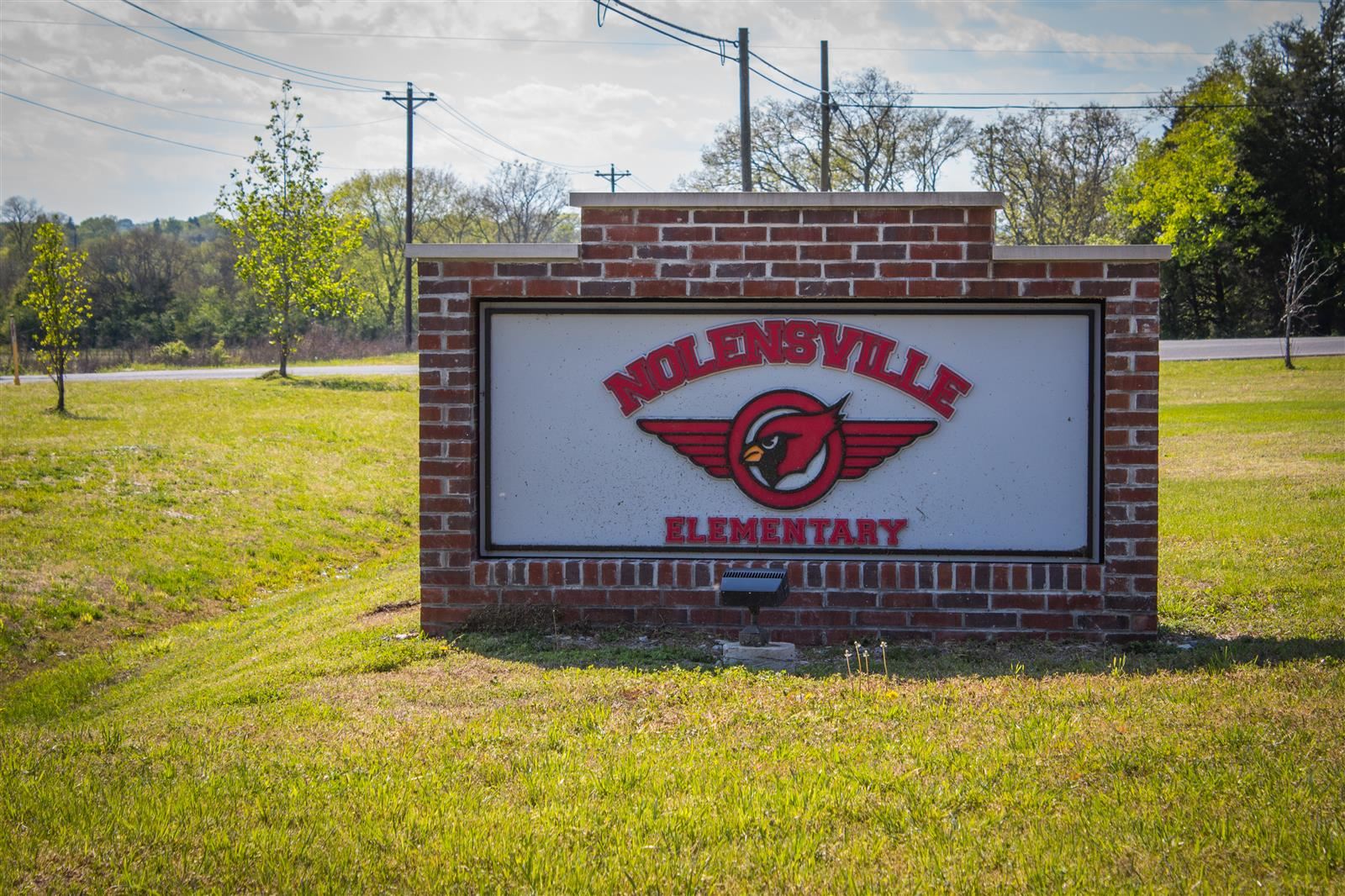 Sign at the front of the school